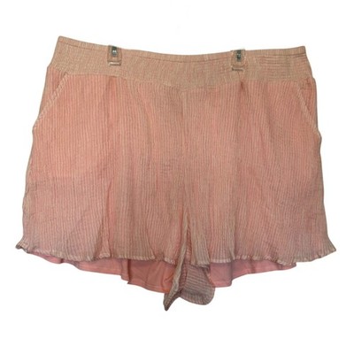 Torrid women's plus sz 4X 5'' textured gauze high rise 100% cotton stretch shorts