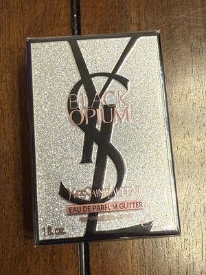 Black Opium By Yves Saint Laurent Eau De Parfum Glitter 1fl.oz./30ml 1.0 YSL New