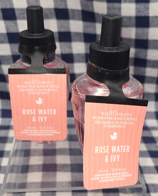 2-Pack ALL NEW Rose Water & Ivy Wallflower Refill Bulbs SEALED Bath & Body Works