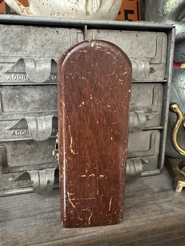 Antikes deutsches Taschenmetronom Sarg Stil Holz Pa-Sta mit Schlüssel - Bild 4 von 7