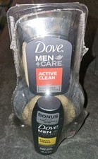 Dove Men Care ACTIVE CLEAN Shower Dual Sided Loofah Body Scrubber W/ Fresh Awake