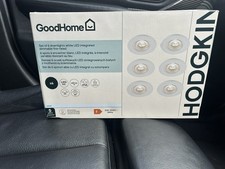 GoodHome set of 6 downlights white LED integrated dimmable