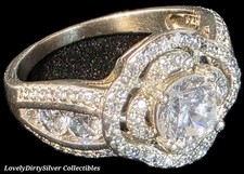 1.35Ct White Round CZ Engagement Wedding Ring In Solid 925 Sterling Silver