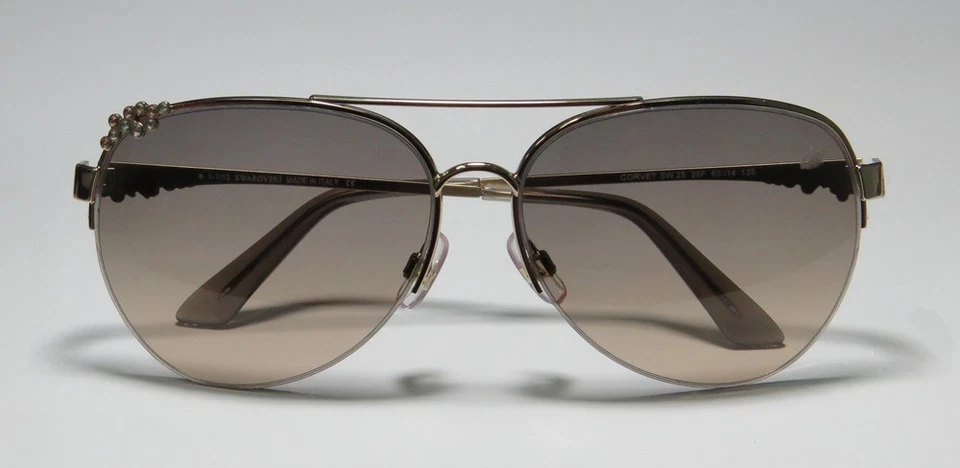 NUEVO DANIEL SWAROVSKI CORVET 25 GAFAS DE SOL MEDIA MONTURA DORADO MUJER METAL 60-14-135 Foto 2 de 4