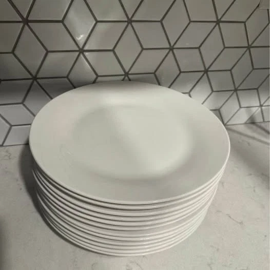 Juego de 12 platos redondos para catering Strawberry Street de 10,5" Foto 2 de 3