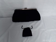 "Pre-Owned" Lot of 2 Mary Kay Blk. Evening Velvet Clutch  Vtg. Mirrored Compact