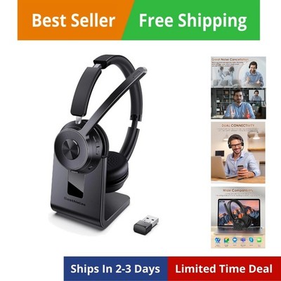 Upgraded Version Wireless Headset, Bluetooth Headset with Noise Cancelling Mi...