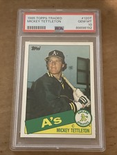 1985 TOPPS TRADED MICKEY TETTLETON #120T RC ROOKIE OAKLAND ATHLETICS PSA 10