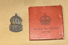 ARP (Air Raid Precautions) WW2 Lapel Badge-Sterling Silver-Hallmark-Original Box