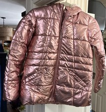 wonder nation girls puffy jacket Pink Large 10-12 With Hood