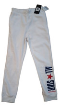 CONVERSE Boys White Athletic Sweatpants Bottoms Youth Size Large - NEW w/ Tags