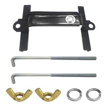 Stainless Battery Fixing Bracket, Adjustable Battery Hold Down Kit, 10.6in