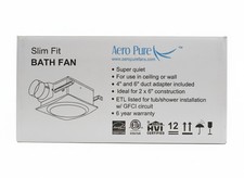 Aero Pure AP120-SW 120 CFM 0.9 Sones Single Speed Ceiling Mounted Bath Fan