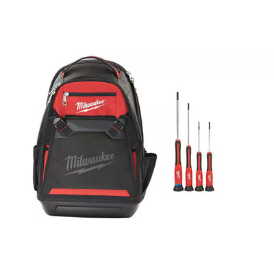 Jobsite Backpack and Precision Combination Screwdriver Set (4-Piece)