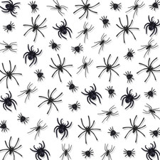 120 PCS Realistic Plastic Spiders 4 Sizes Black Small Spiders Mini Fake Spider T