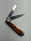 Case XX 62154 Persimmon Orange Spiders & Webs Tiny Trapper Knife — photo 4