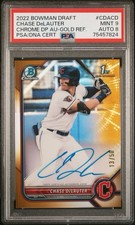 2022 Bowman Draft Chase DeLauter #CDACD 1st Bowman Auto True  Gold Refractor /50