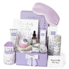 Spa Gifts Set, 11 Pcs Bath Gift Set for Women, Relaxing Spa Gifts, Lavender