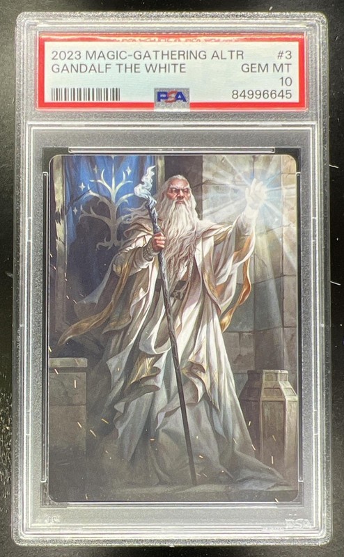 2023 Magic: The Gathering LOTR Gandalf White #3/81 Art Series PSA 10