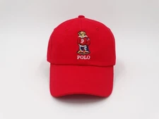 POLO embroidery curved brim men's adjustable sports baseball cap hat red new