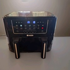 Haden Dual Basket Air Fryer 2 Drawer Black 2000W Digital Touch Control **READ**