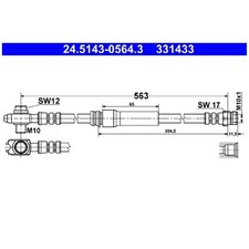 2x Bremsschlauch vorne für VW Jetta 3 1K2 4 162 Scirocco 137 Touran 1T1 | 24382