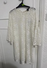 Primark White Lace Dress Size 14