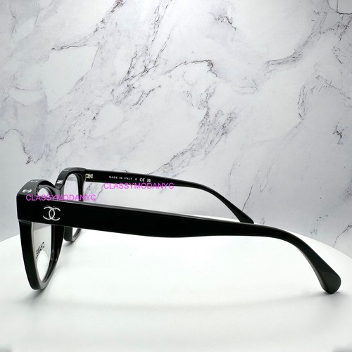 NEW Chanel Eyeglasses Black 53-17-140mm Square CHANEL Top Frame Logo Rx-able CC - Picture 10 of 17