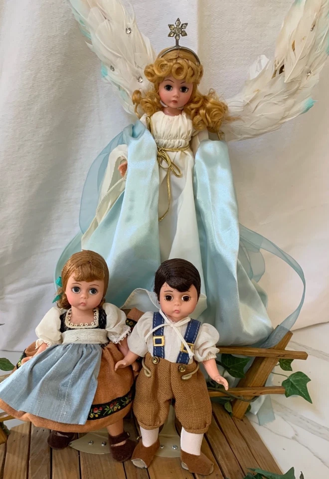 RARO Madame Alexander Watchful Ángel de la Guarda, 2 Niños Tirolesos, Puente, 3 Juegos Foto 2 de 4