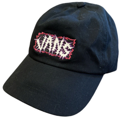 Vans Off The Wall Paxton Curved Bill Jockey Hat Cap Black Slide Adjustable Logo