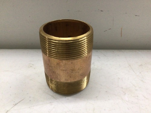MERIT BRASS - Brass Pipe Nipple  3" OAL, 2" NPT