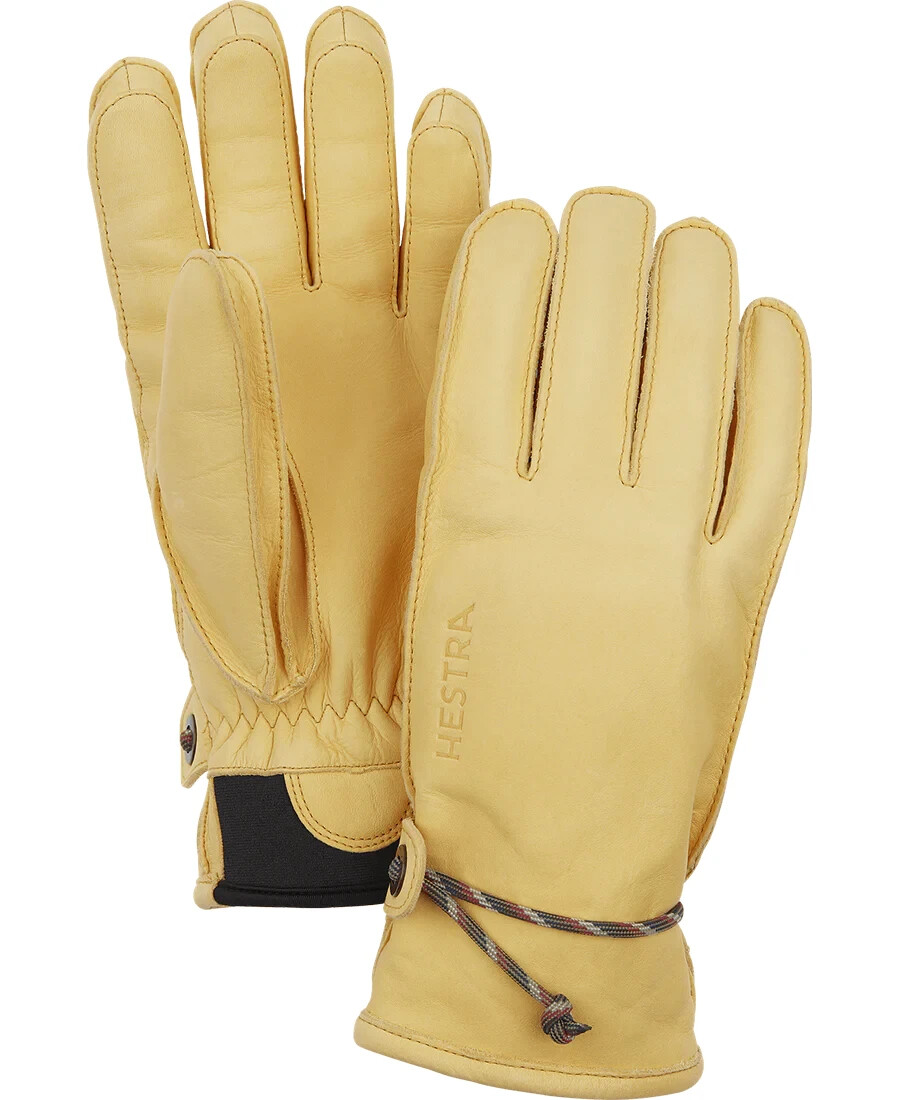NEW! Hestra Wakayama 5-Finger Leather Gloves Color Almond