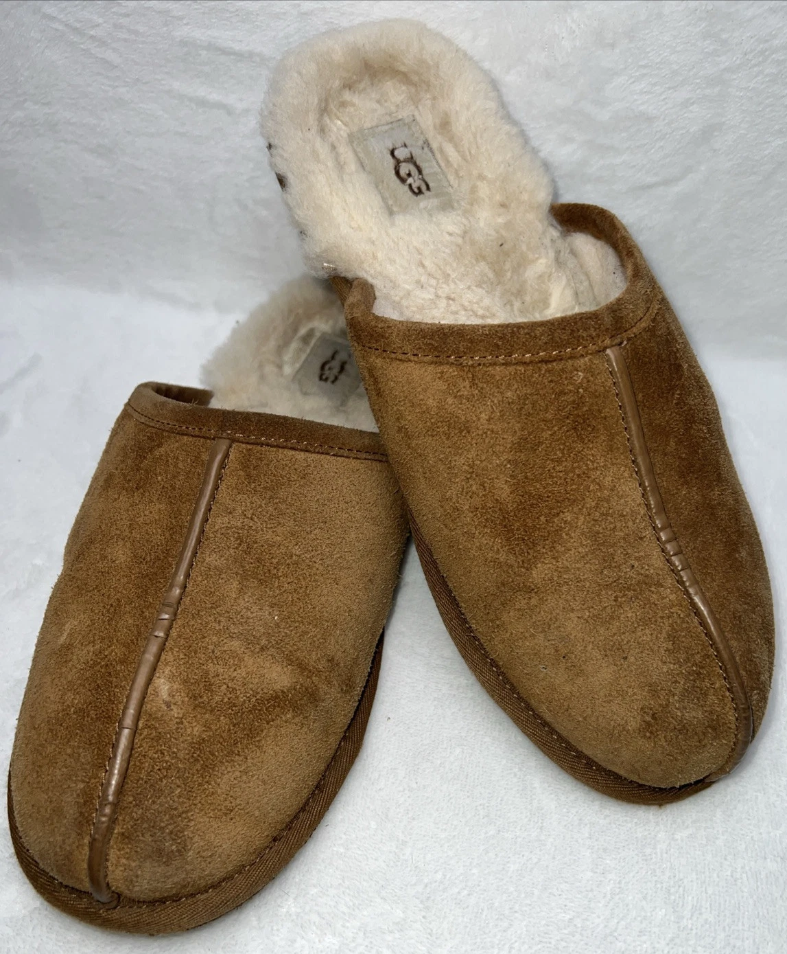 UGG Pantofole Uomo 10 Scuff Castagno Casual Stile di Vita Sandali Invernali Slides