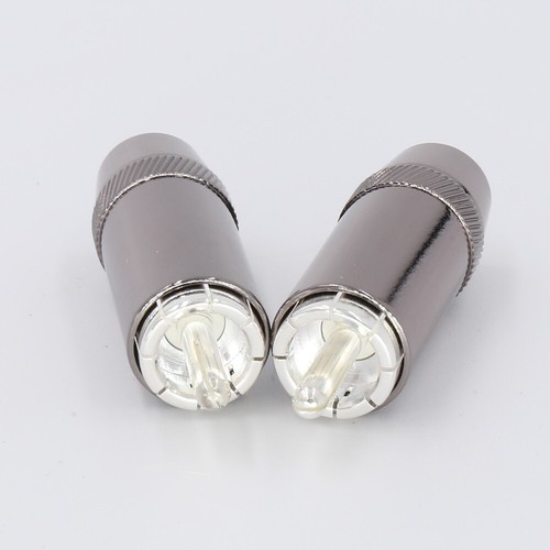 4 pz spina audio placcato argento RCA 8 mm cavo fai da te connettore cavo audio hifi - Foto 4 di 7
