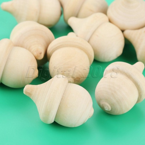 Muñeca clavija de madera en blanco bellota sin terminar 35*24 mm juguete creativo artesanal para niños 10 piezas - Imagen 7 de 12