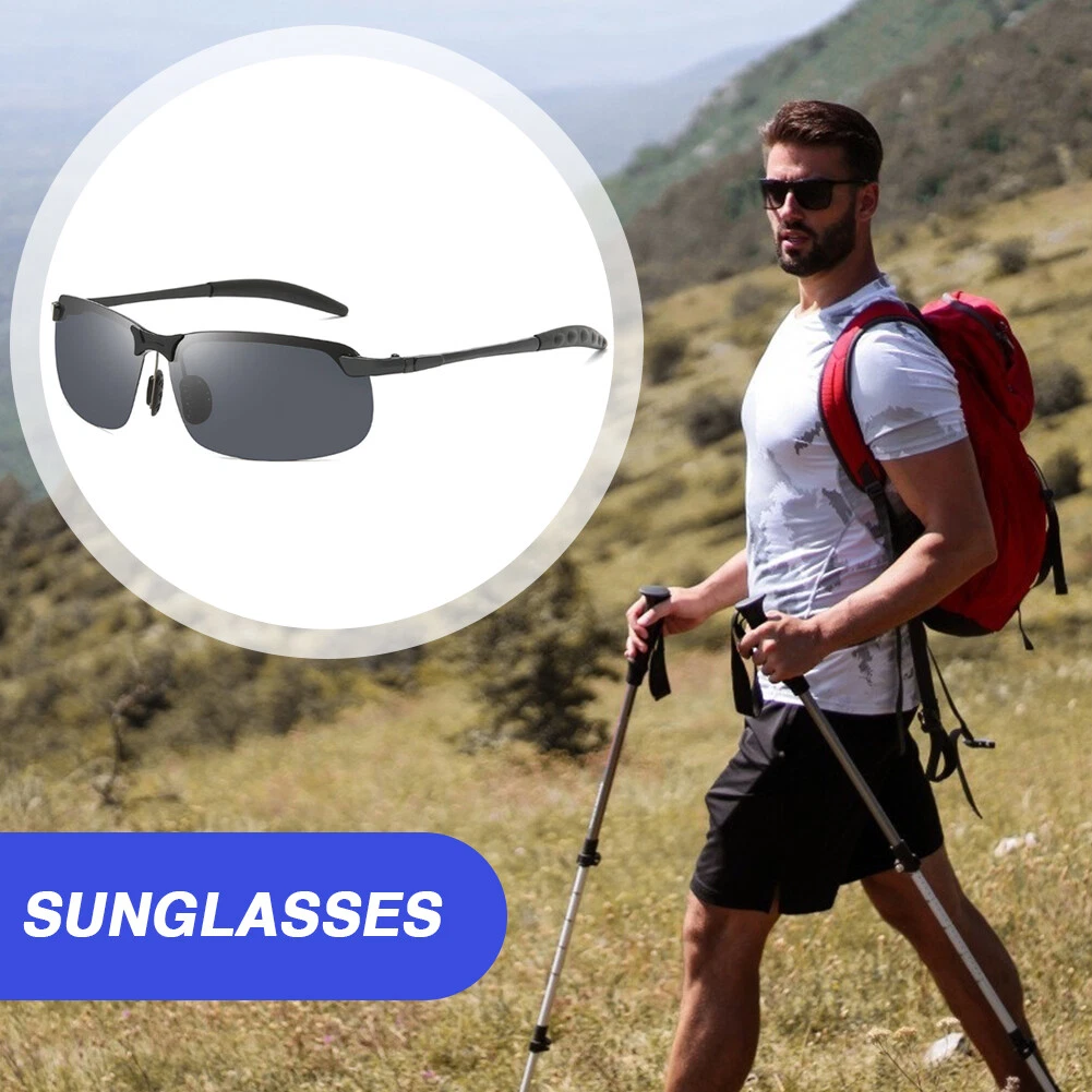 HD Polarized Photochromic Sunglasses Men Aluminium Driving Sport Glasses  Eyewear | eBay