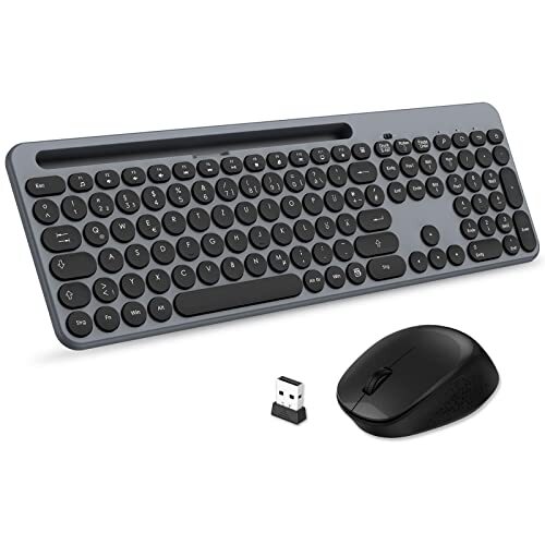 LeadsaiL Ensemble de souris sans fil, souris et clavier ergonomiques, clavier et