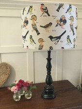 HANDMADE 40 Cm LAMPSHADE FOR TABLE LAMP " The Garden birds"  ! SALE  LAST ONE !