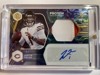 2021 Panini Elements Justin Fields Proton Patch Autograph /25 RC RPA