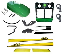 Grille/Upper Hood/Fuel Door Kit/Seal Kit/StickerCLIP fits John Deere 4210 UP S/N