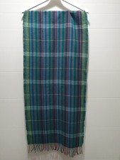 Men Women's Green Blue Plaid Vintage Unisex Scarf