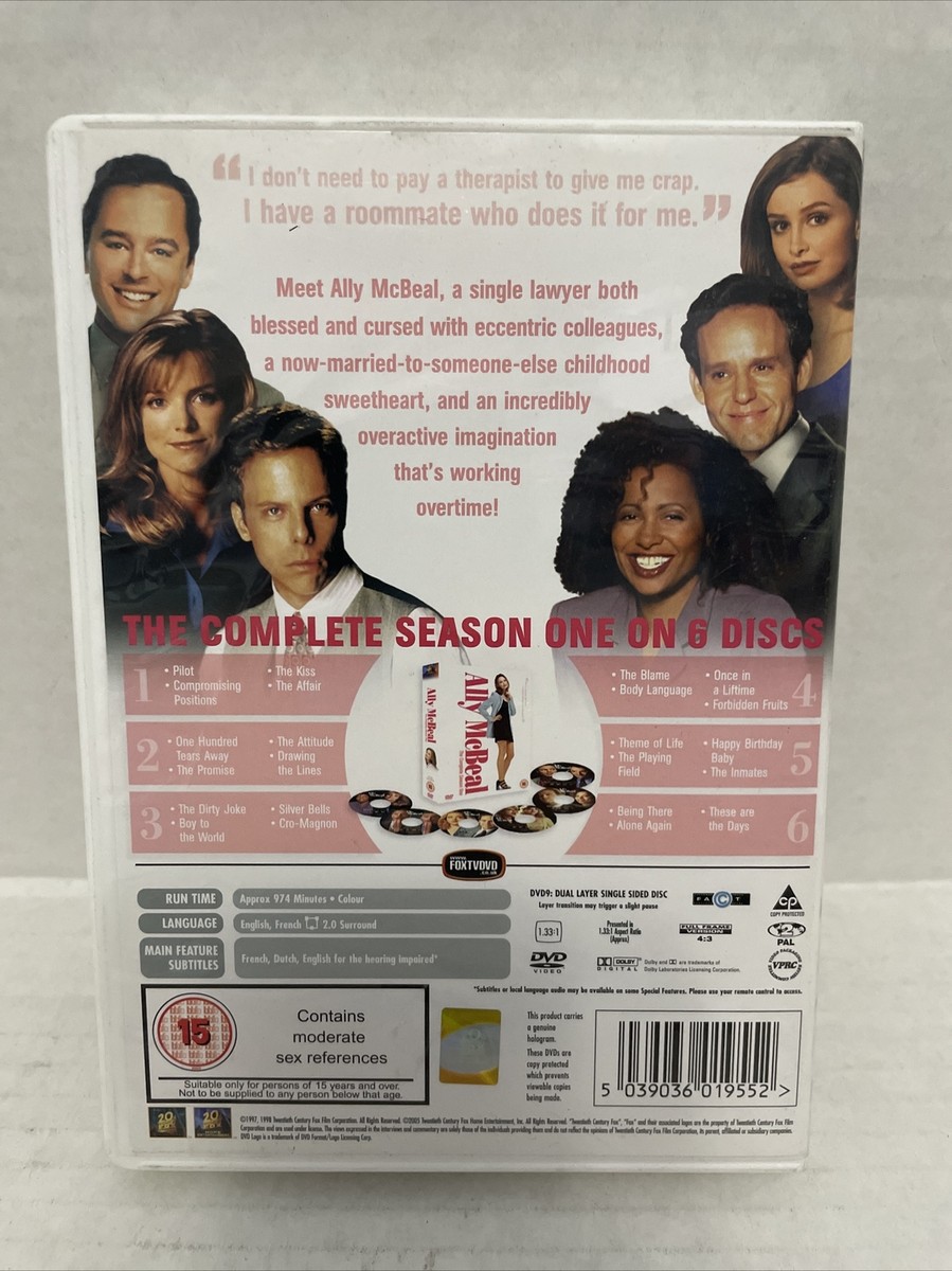 Ally McBeal Seasons 1 2 DVD Box Set with Calista Flockhart (Region