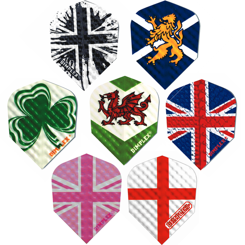 5 SETS [15] Dimplex Flags Dart Flights Standard Nations Country Harrows