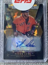 2021 Bowman Draft Pedro Leon Gold Atomic Invicta Auto /50 BI-9 Houston Astros