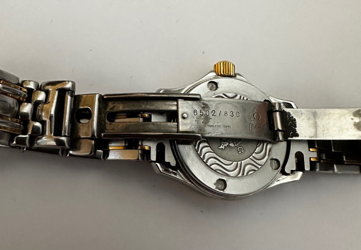 オメガ　純正6502／830 シーマスター120 ステンレス　Ladyブレス OMEGA Seamaster 120 6502/830 Vintage Ladies Bi-Metal Watch | eBay