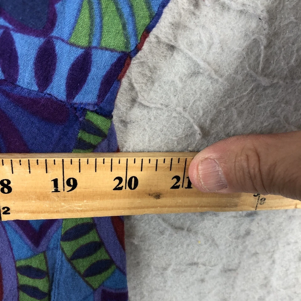 Top de hilo sagrado para mujer talla única azul rojo abstracto arte moderno boho playero Foto 4 de 4