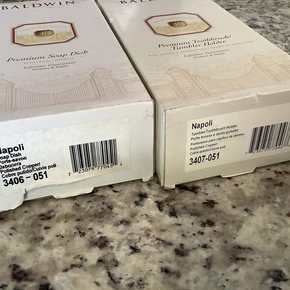 BALDWIN "NAPOLI" Toothbrush/soapHolder Solid Polished Brass Part #3407-3406 - Image 2 of 4