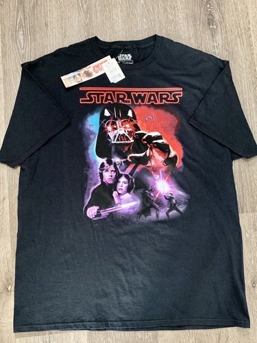 NWT Star Wars Men's T shirt Luke Skywalker Family Portrait VFIFTHSUN Size XL  - Afbeelding 2 van 6