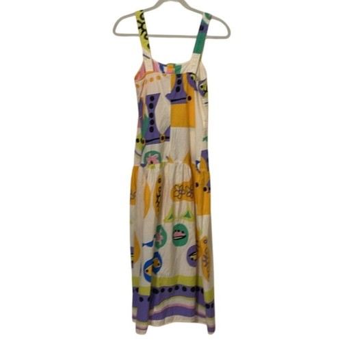 Zara Colorful Geometric Print Summer Dress Womens Size Extra Small - Picture 4 of 10