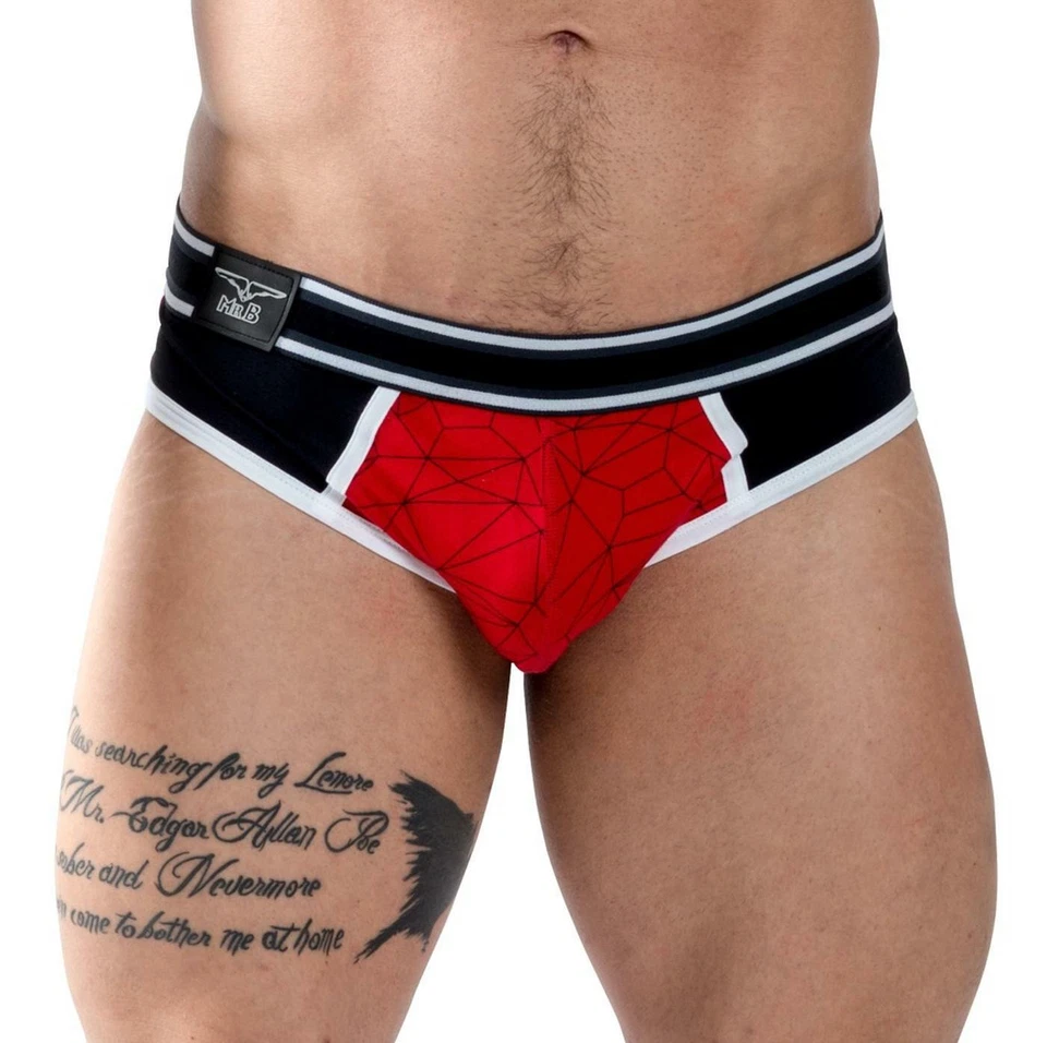 8217 00 Mister B Push-Up Swell Pofrei Slip URBAN SOMA JOCK ROT in S bis XL - Bild 3 von 4